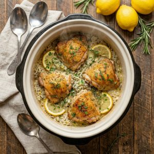 Effortless Cozy Crockpot Chicken and Rice
