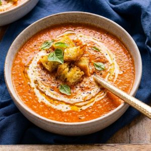 Satisfying Dump and Go Creamy Tomato Basil Soup