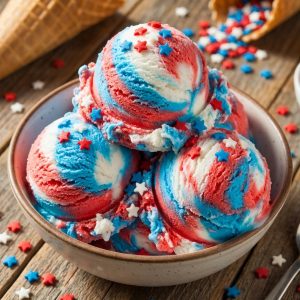Life-Changing Red, White, and Blue Swirled Ice Cream