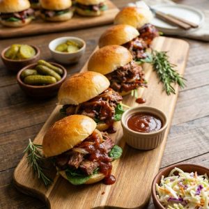 Mouthwatering Smoked Brisket Sliders with Tangy Sauce