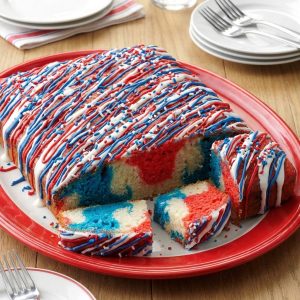 Ultimate Red, White, and Blue Jello Cake Surprise