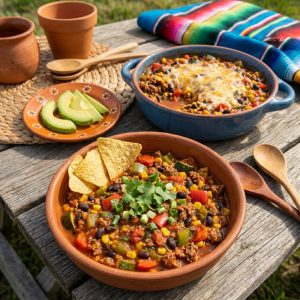 Satisfying Guilt-Free Ground Beef and Pepper Casserole