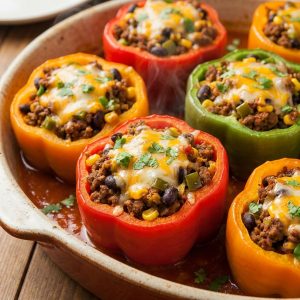 Life-Changing Stuffed Bell Peppers with Zesty Beef Filling